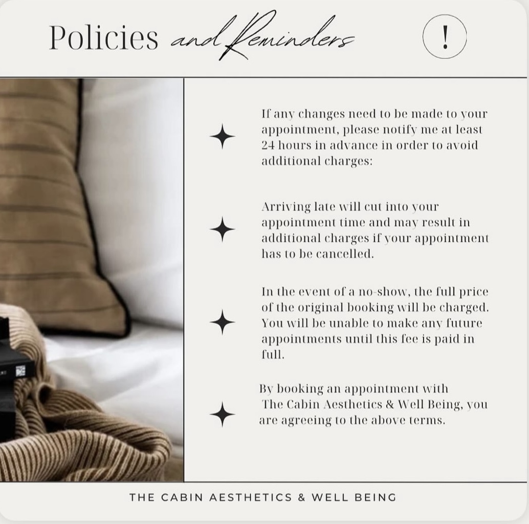 Image describing Cabin Policies.